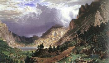 Albert Bierstadt : Storm in the Rocky Mountains, Mt Rosalie